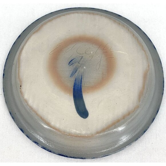 Eldreth Pottery 11" Pie Plate Folk Art Angel 1998 Vintage - Picture 7 of 8